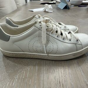 Gucci White and Gray Sneakers